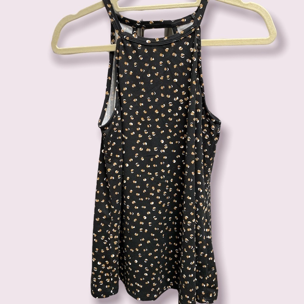 Nine Britton blouse sleeveless keyhole opening in back rounded neckline Sz Small